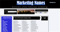 Desktop Screenshot of marketingnames.com